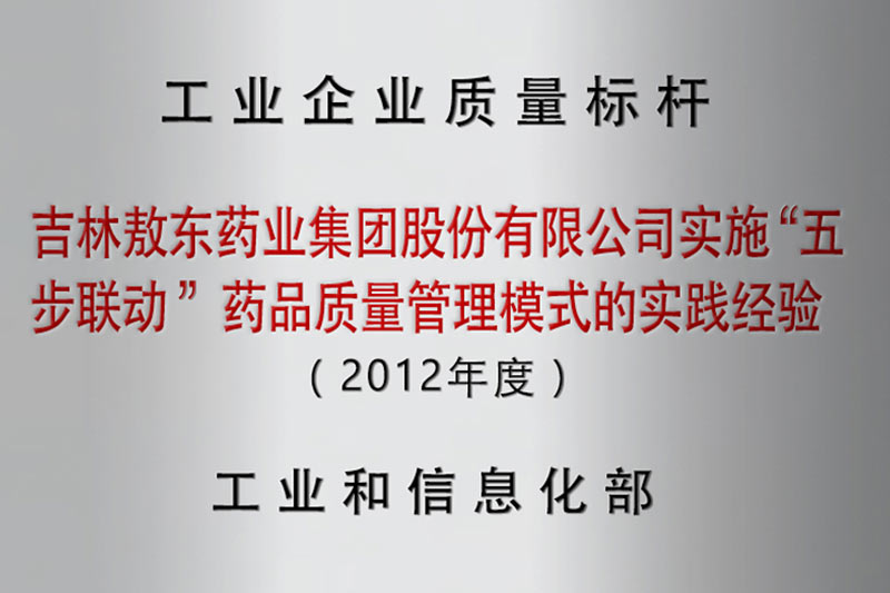 工業(yè)企業(yè)質(zhì)量標(biāo)桿